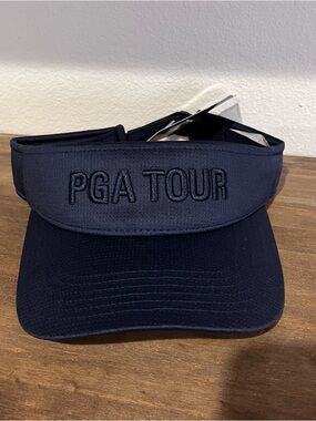 PGA Tour Golf Visor Official Licensed Moisture Wicking Black Iris Cap Hat NEW